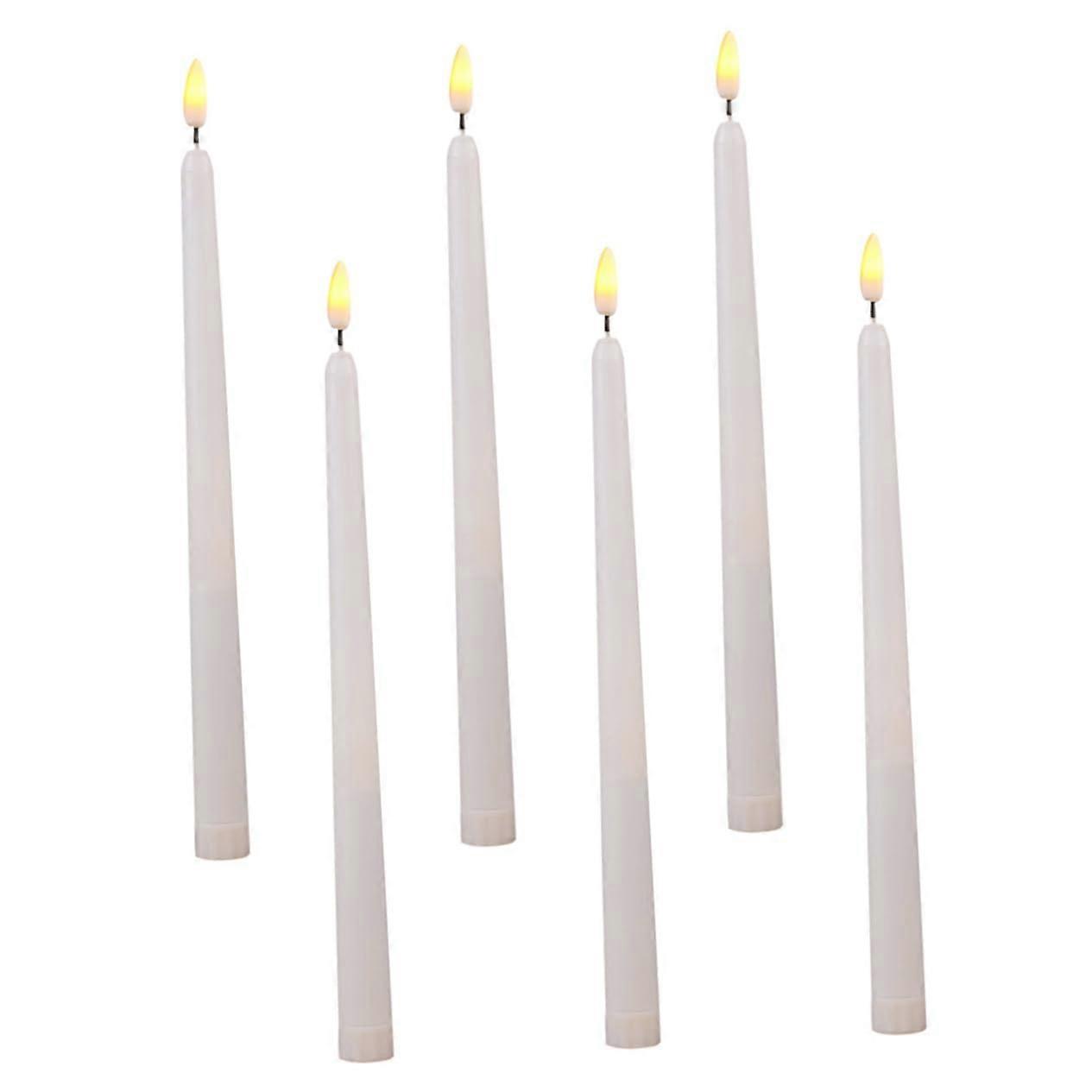 Flameless LED Candles 6-Pack with Realistic Flickering Effect, Long-Lasting Battery, Ideal for Party and Halloween Decorations