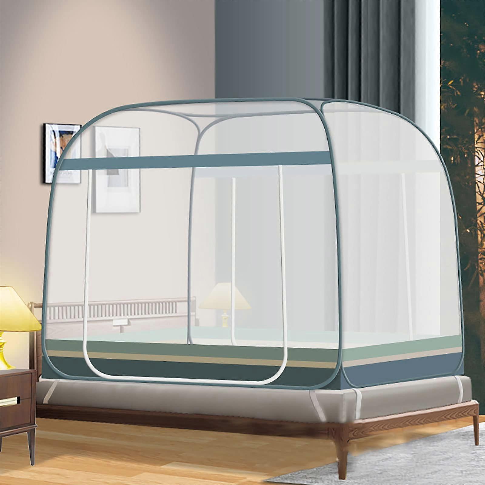 Mosquito Net Bed, Luxury Mosquito Net for Double Bed and Single Bed, Square Mosquito Net, Easy Installation for Home, Garden, Balcony, Camping