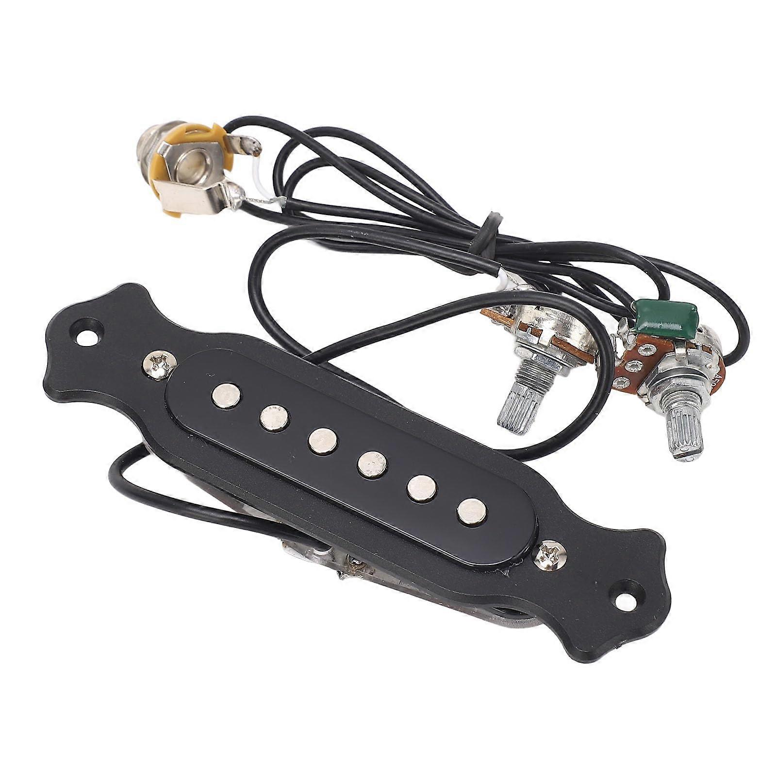 Guitar Pickup 6-String Prewired Soundhole Pickup Set With Volume And Tone Controls For Acoustic Guitars