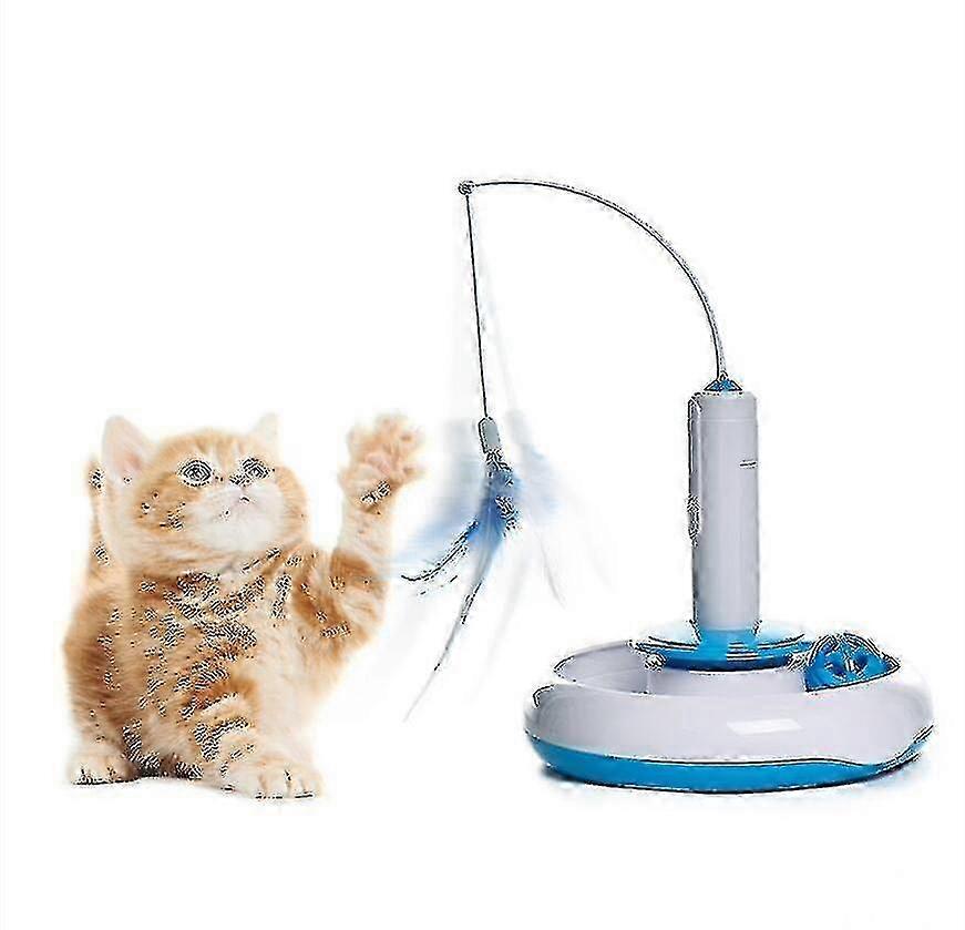 Interactive Electric Automatic Rotating Cat Puzzle Toy for Pet Fun and IQ Training