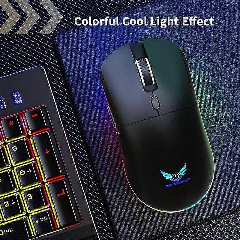 Wireless 2.4G Bluetooth Dual-mode Mouse Rechargeable DPI Adjustable Lightweight Design RGB Lights for Office or Gaming Use