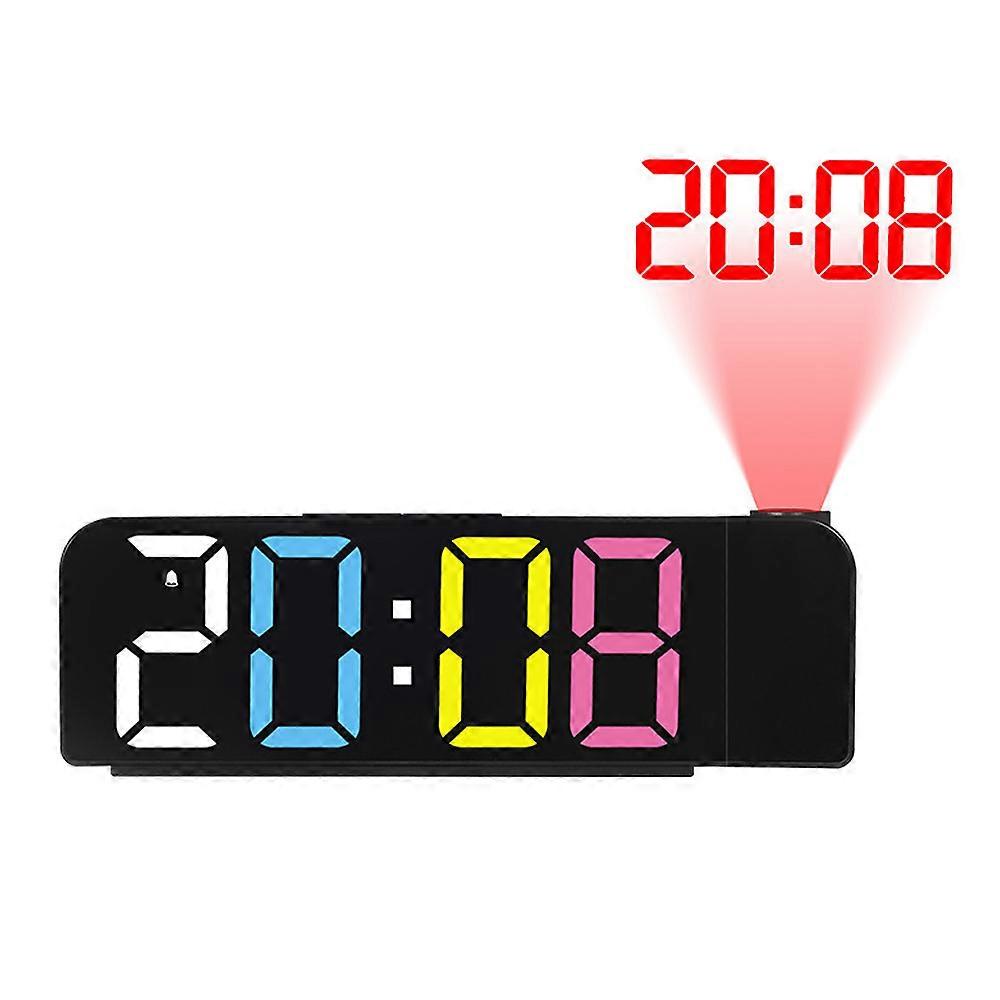 Digital Alarm Clock Simple Projection Alarm Clock Led Large Font Display Electronic Clock-Style3