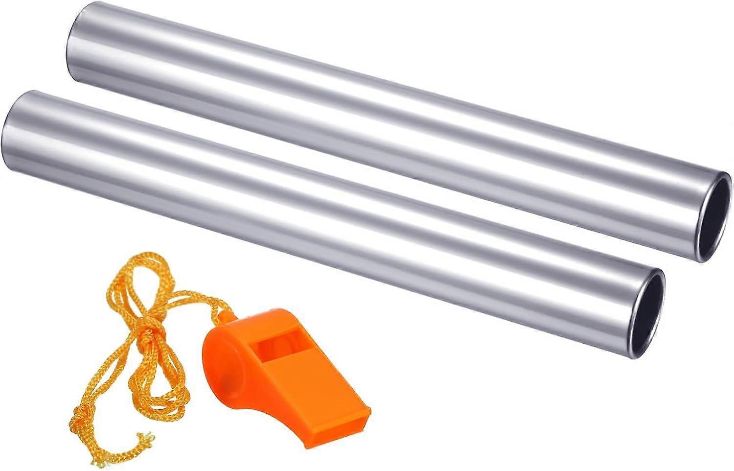 Relay track baton aluminum tube track and field competition baton with whistle corrosion resistant suitable for outdoor track and field sports competi