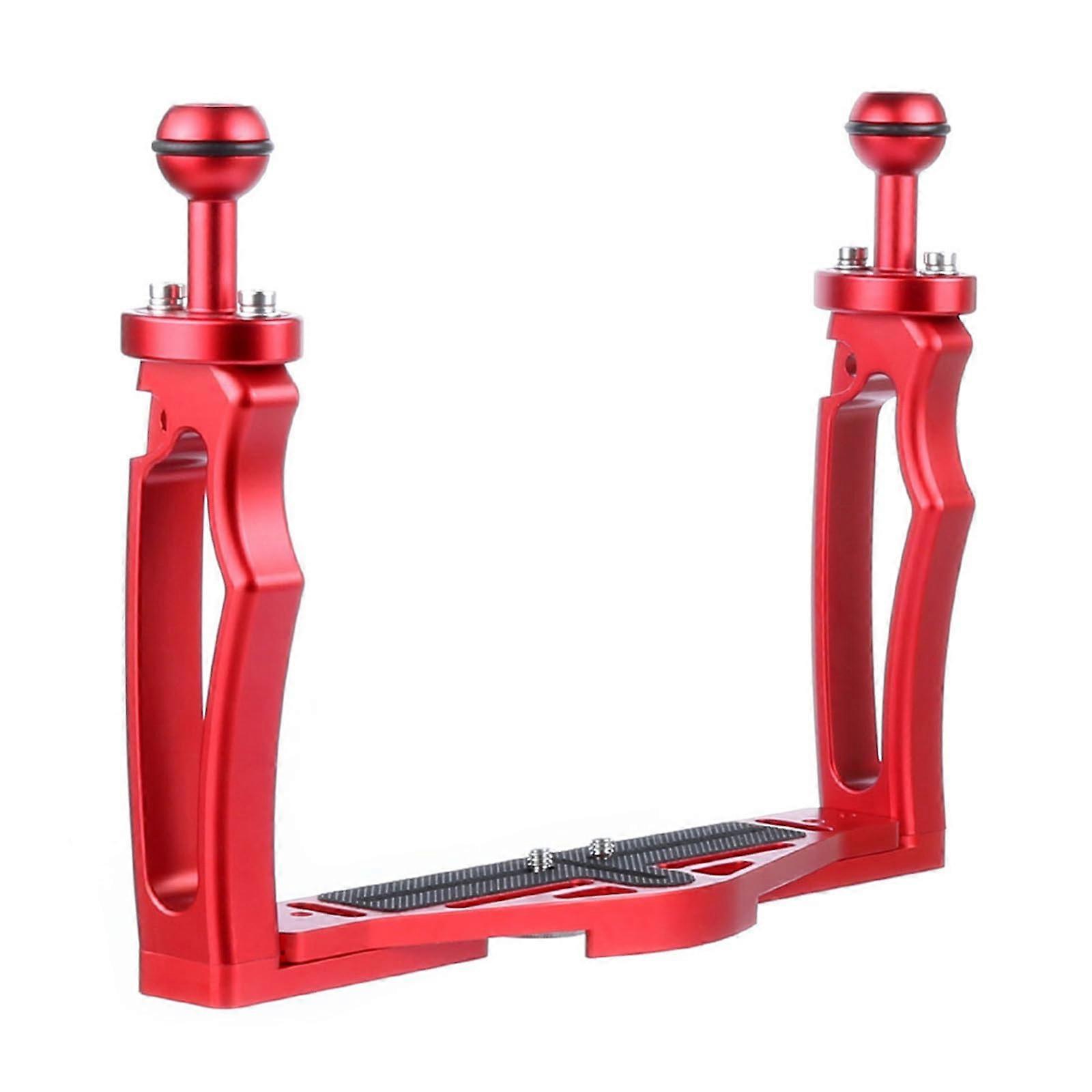 Aluminium Alloy Underwater Video Light Stabiliser Tray Diving Light Stand Tray with Two Ball Handles for Action Cameras