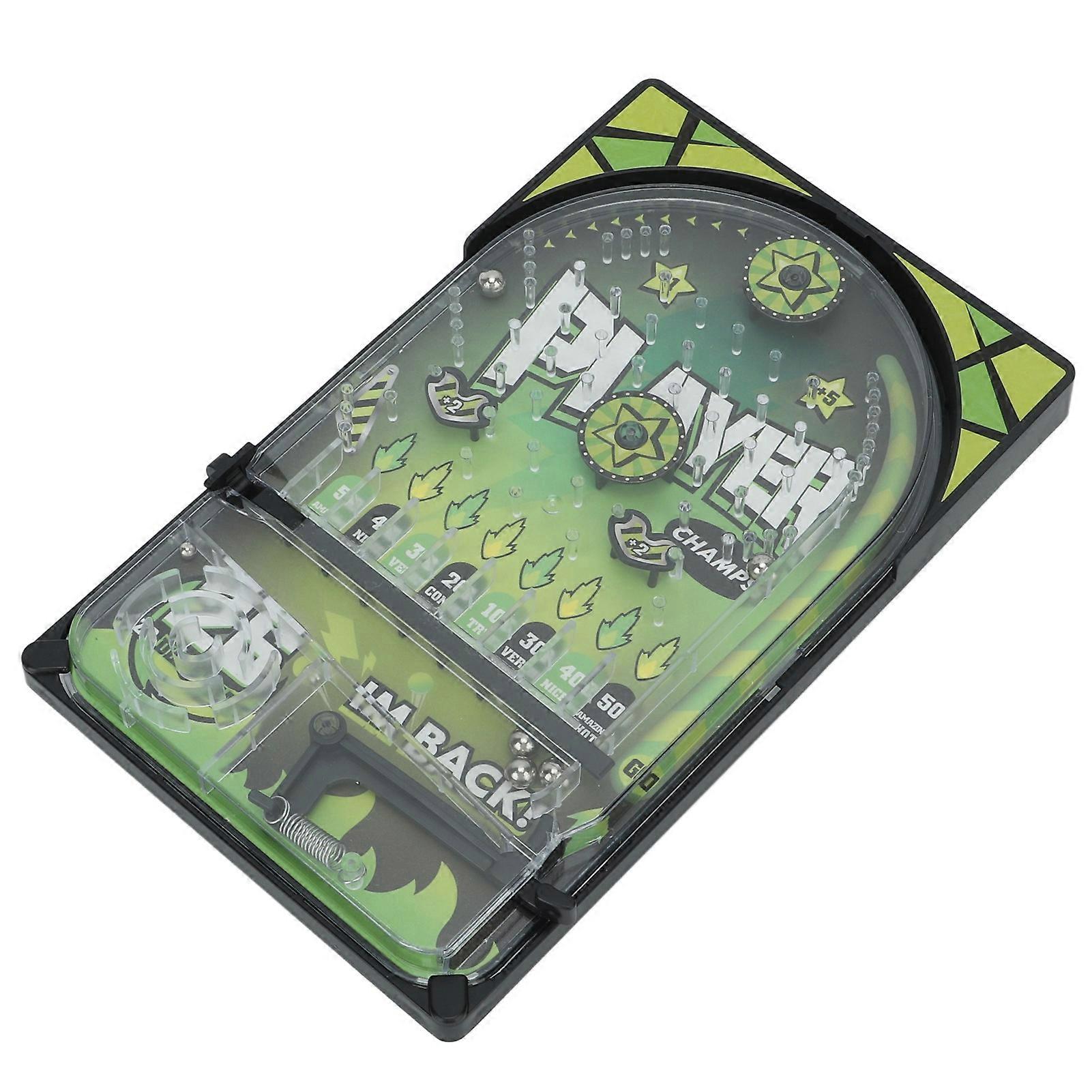 Jeu de flipper pour enfants améliorer la coordination œil-main Jouet de course de flipper pour enfants avec support vert foncé