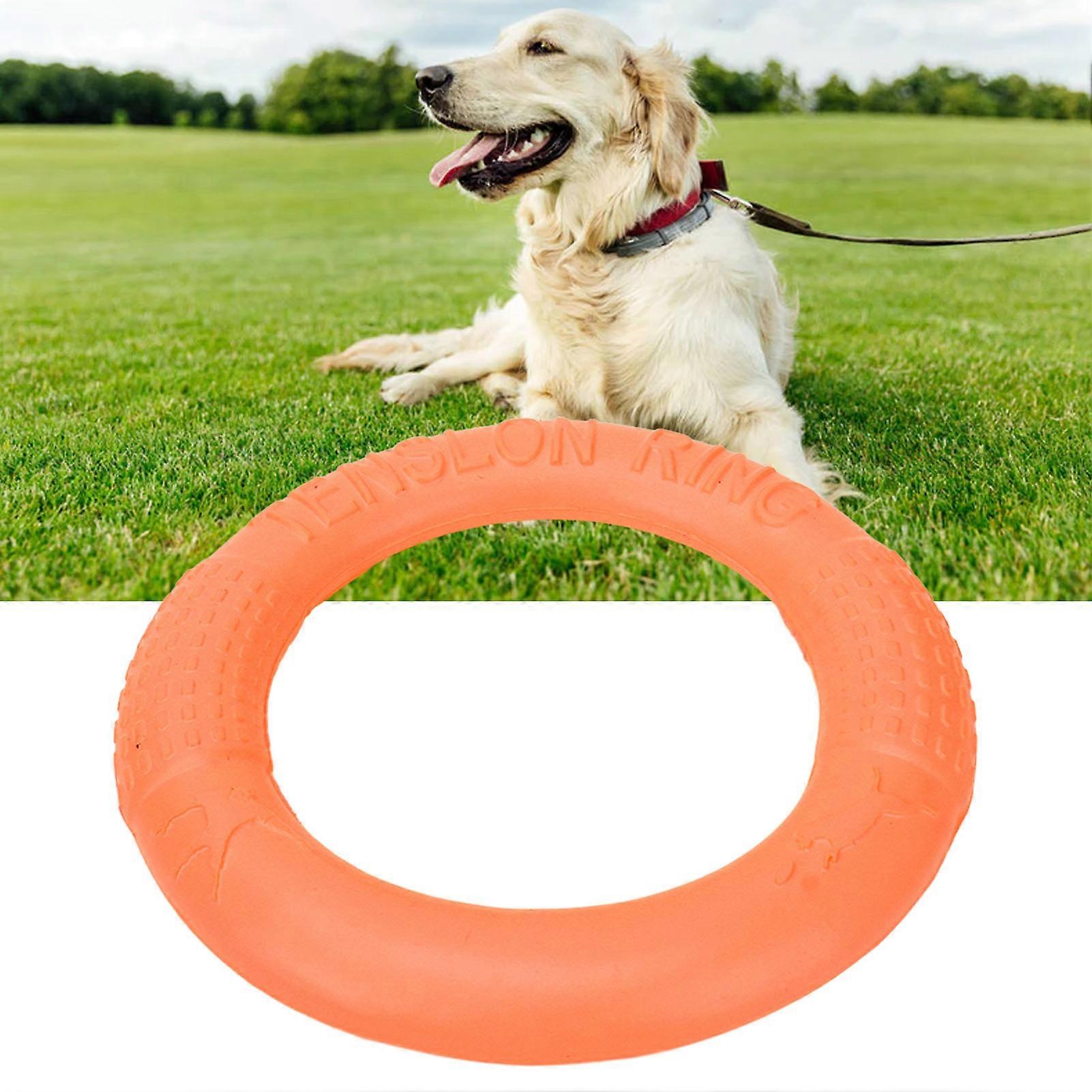 Pet Pull Ring Elastic EVA Small Exercise Jumping Training Running Dog Training Ring for Puppy Orange