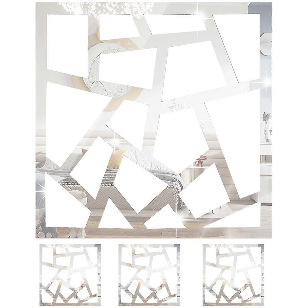 Here's a refined and professional product description for your **4pcs Self Adhesive Mirror Wall Decals**:
### 🪞 **4pcs Self Adhesive Mirror Wall