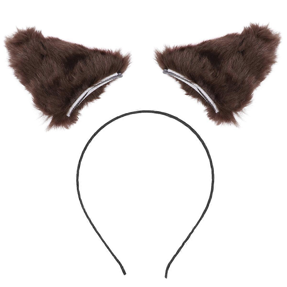 Plush Cat Ears Headband – Lightweight Cartoon Hair Accessory for Halloween Costumes, Parties & Festivals
