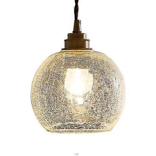 Singlehead pendant lamp with E27 socket, creative glass chandelier, ceiling lighting