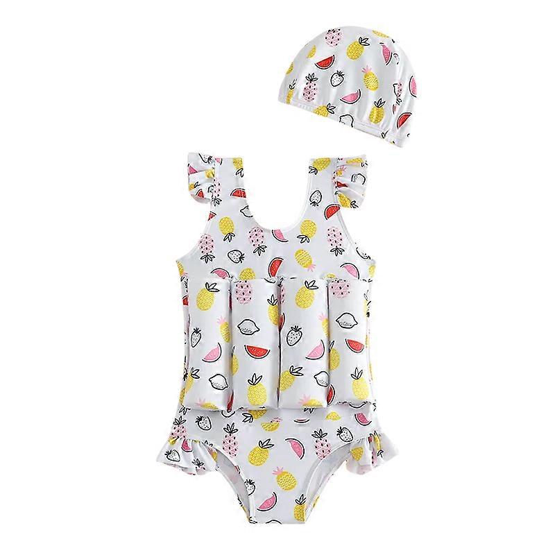 Barn Flotation Baddräkt, Justerbar flythjälp med avtagbara skumpaneler, UPF50 + solskydd, Snabbtorkande Lycra i ett stycke, Simträningsdräkt för