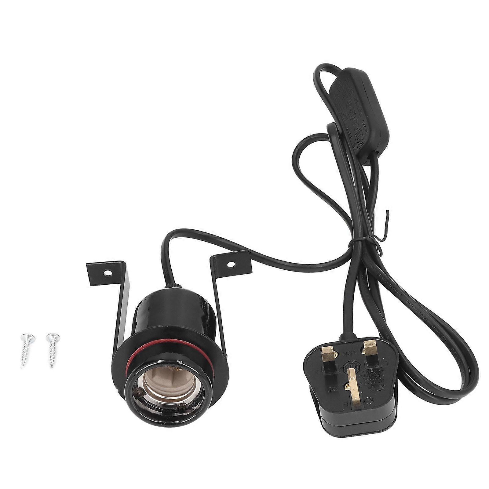 Ceramic Reptile Heat Lamp Holder 300W Loading Reptile Light Socket for E27 Bulb