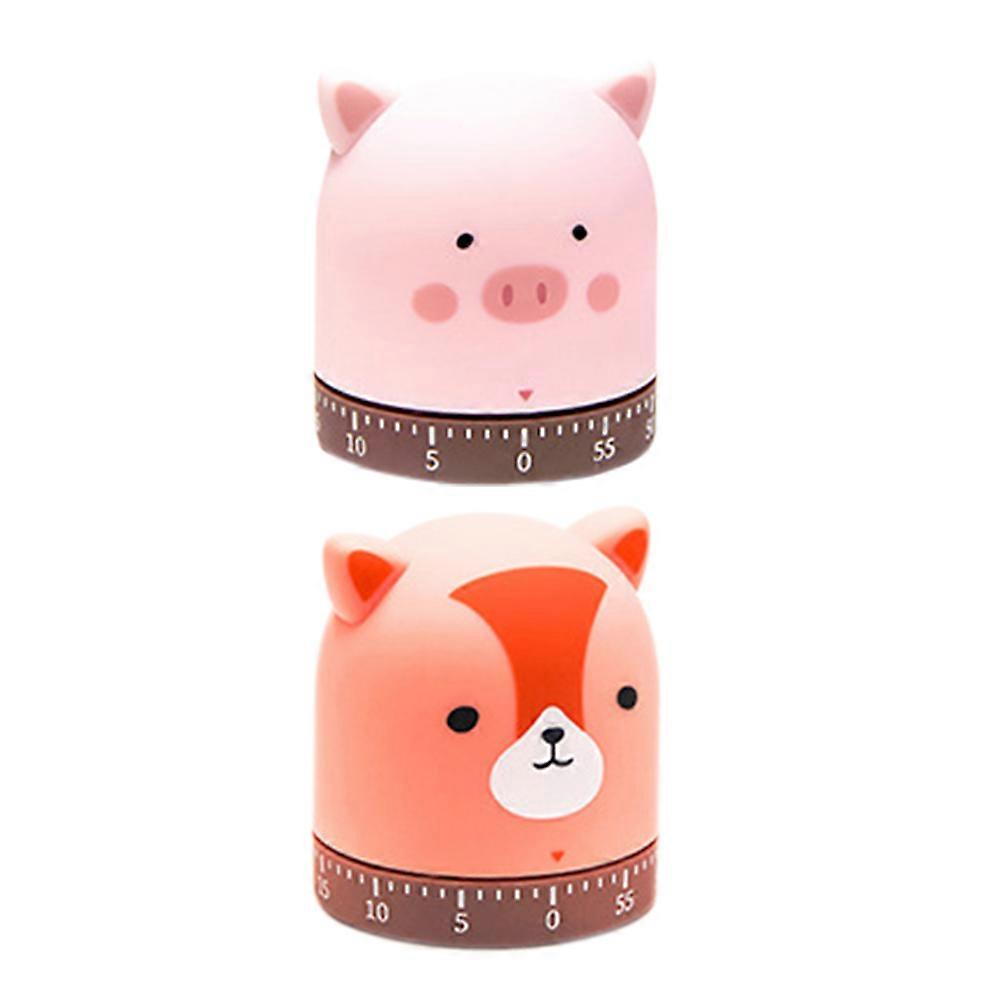 Kitchen Mechanical Countdown Timer Assorted Color For Children 2Pcs