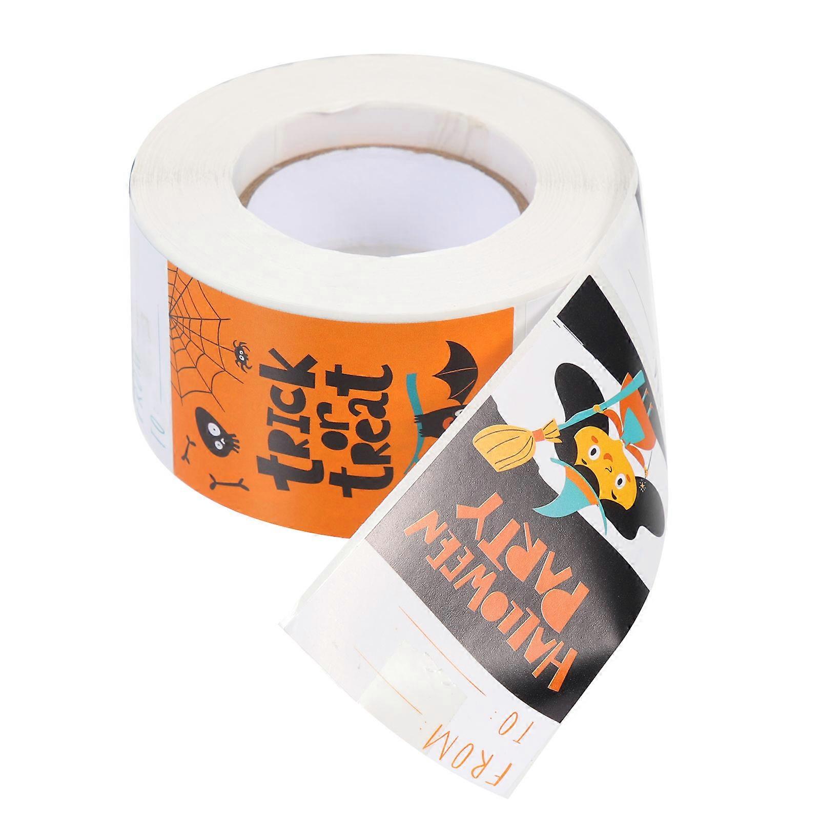 Halloween Stickers Multi-Colored Stylish Design Sealing Decorating present Boxes 1Roll
