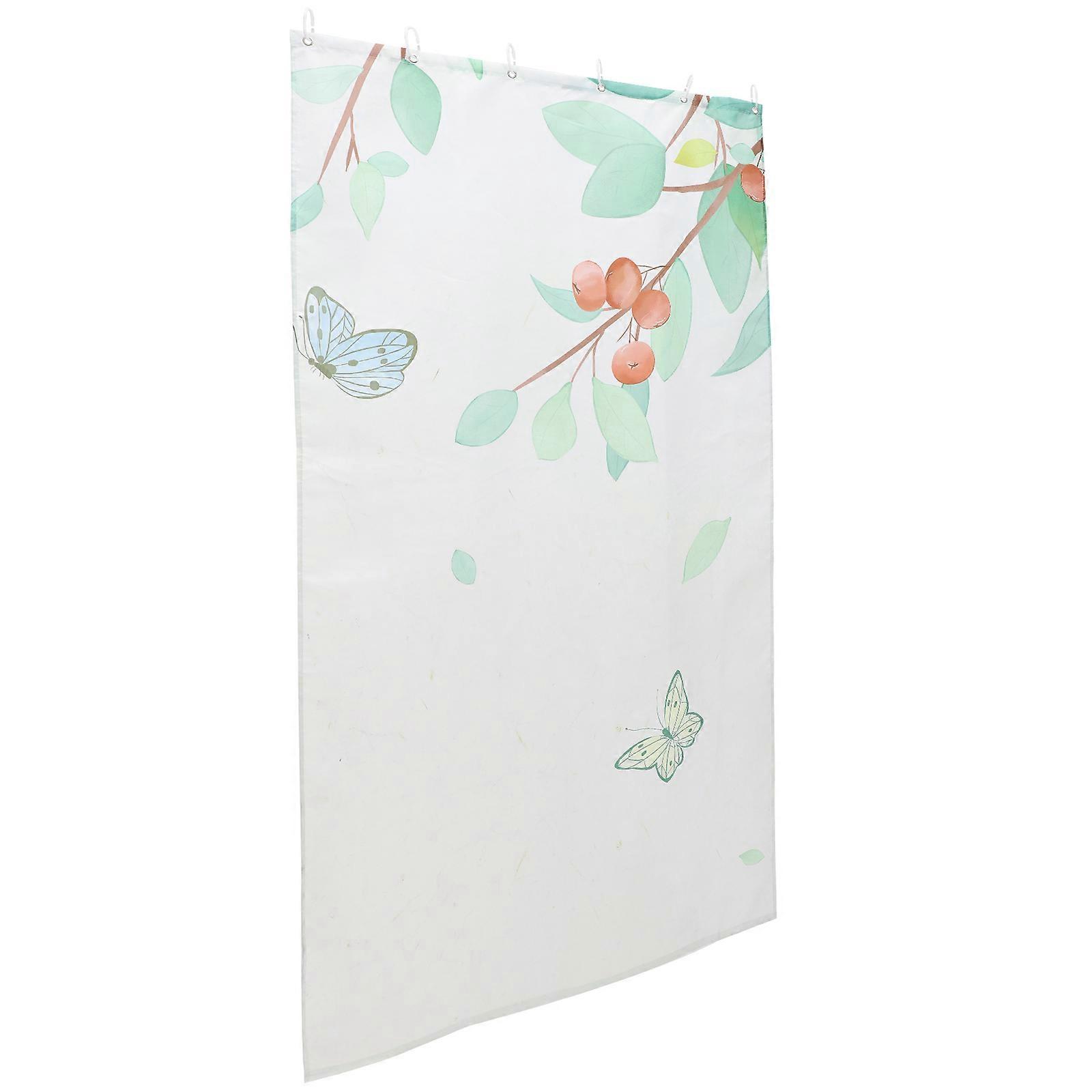 Leaf Shower Curtain Modern Minimalist Bathing Drapery 180X90X0.2cm Waterproof Homeowners 1Pcs
