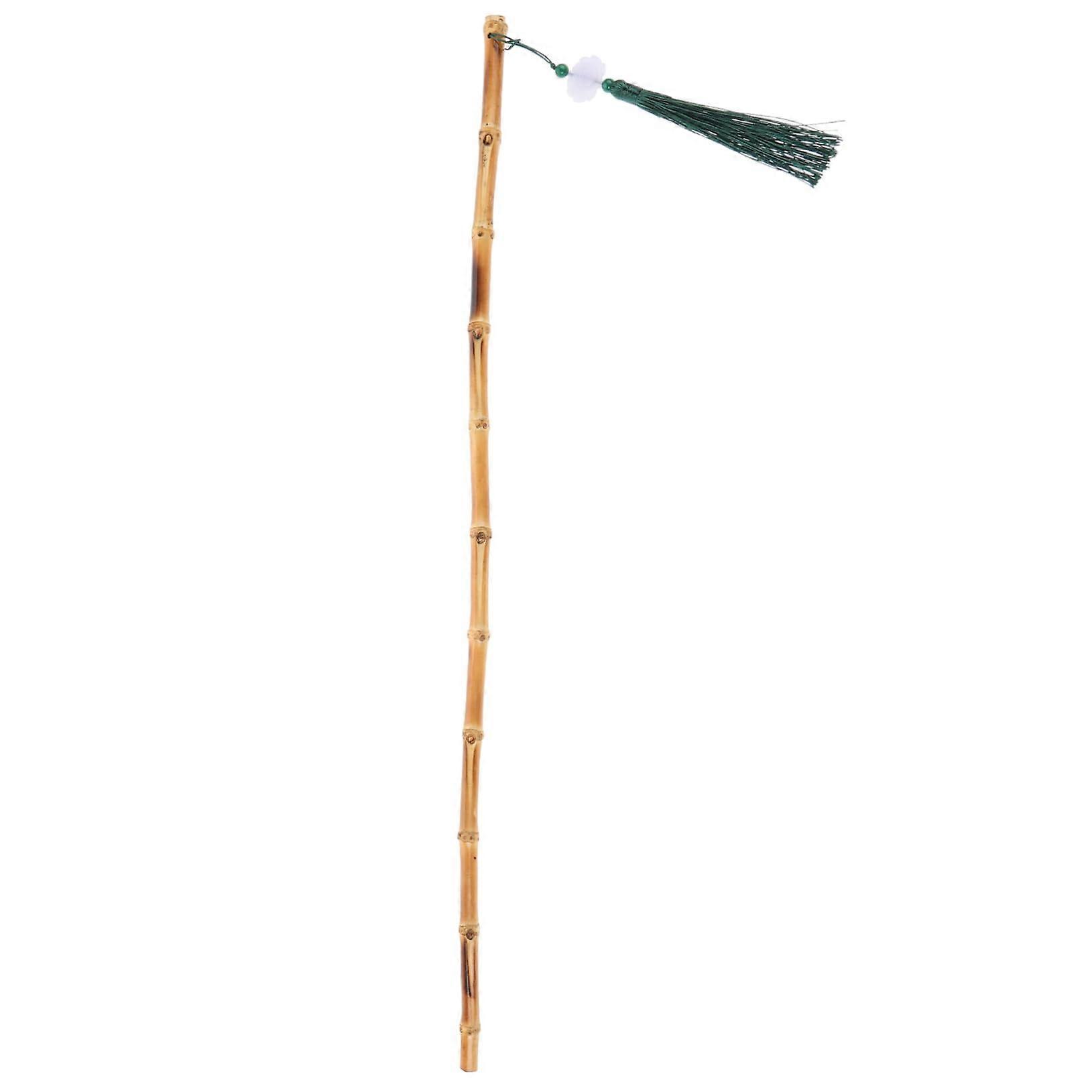 Yoga Rattan Decorative Stick with Tassel, Children's Ruler, Learning Stick