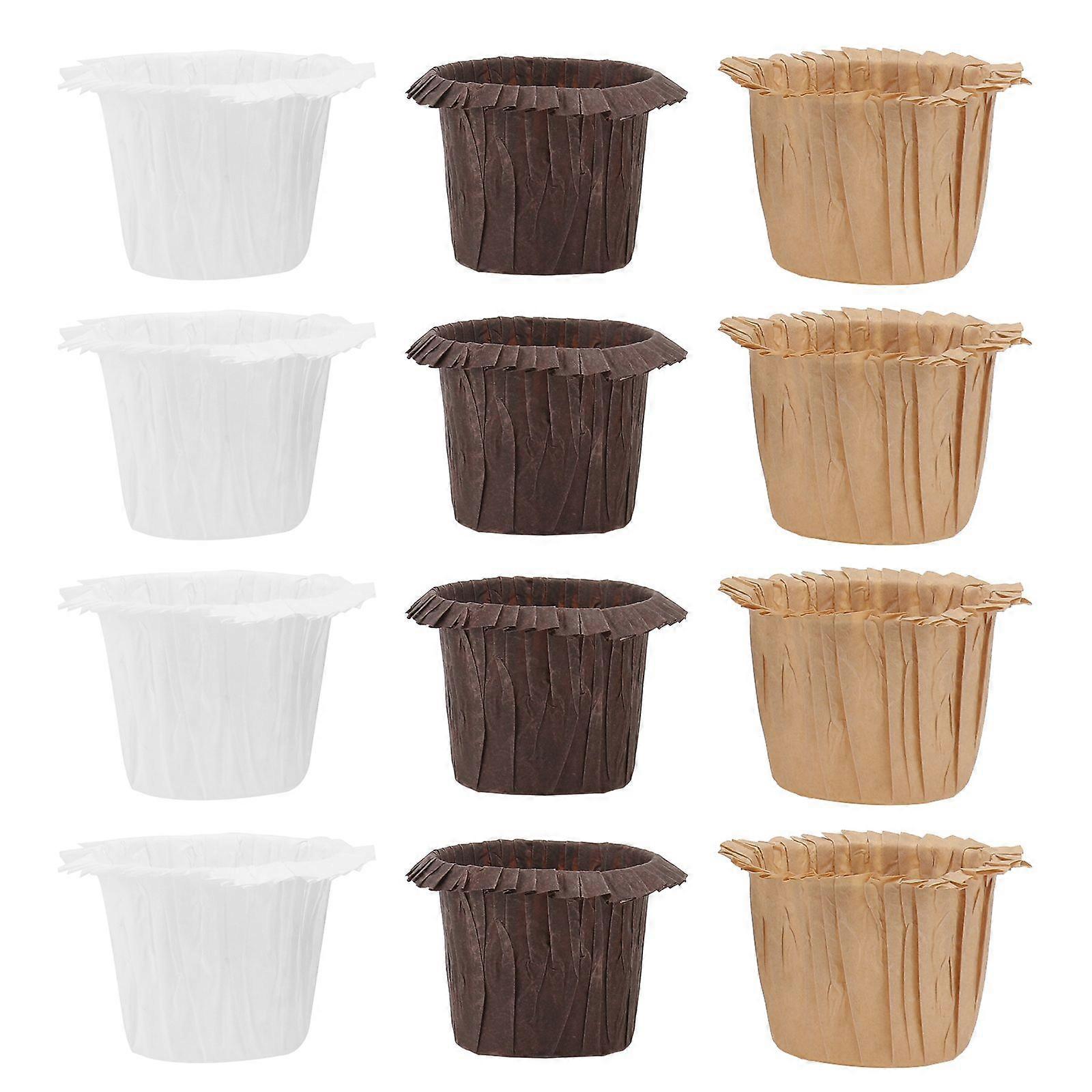 90pcs Hat Shaped Muffin Cups Cupcake Paper Cups Baking Hat Cups (Mixed Color)