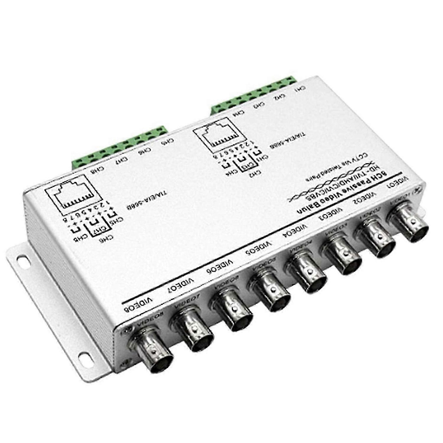 8-CH UTP 720P/1080P HD Passive Video Balun Transceiver,BNC to Cat5/5E/6 RJ45(T568B)UTP Cable Converter Video Transmitter DS