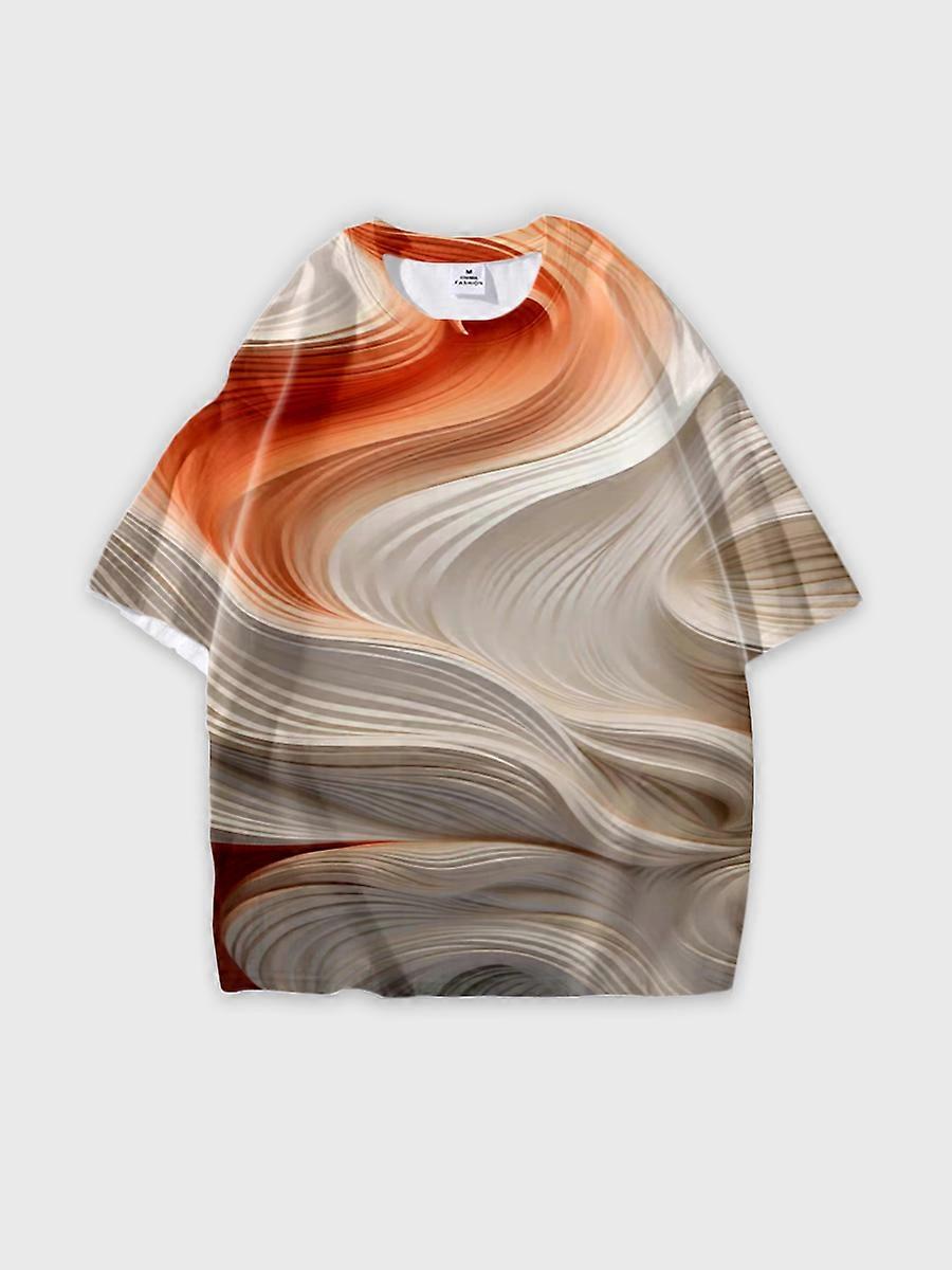 T-shirt round neck Pattern loose short sleeve JW609