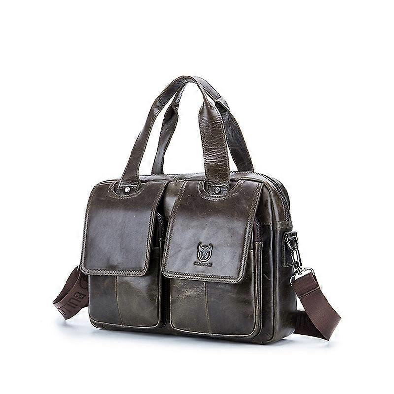 BUFF CAPTAIN 042 Men Leather Multi-Function Shoulder Messenger Bag First-Layer Cowhide Portable Briefcase