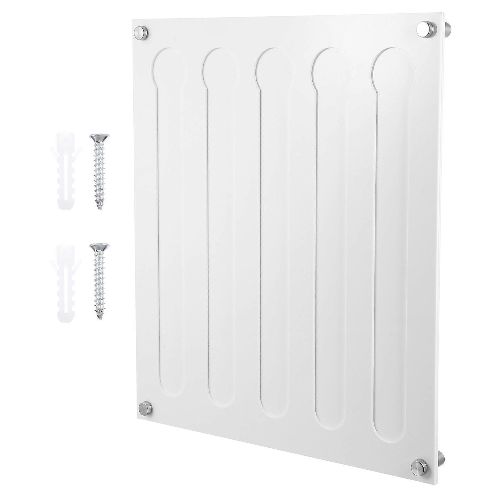 White Acrylic Coffee Capsules Organizer Wall Mount Storage Rack for Home Use 9.84x5.91x2.76 Inches