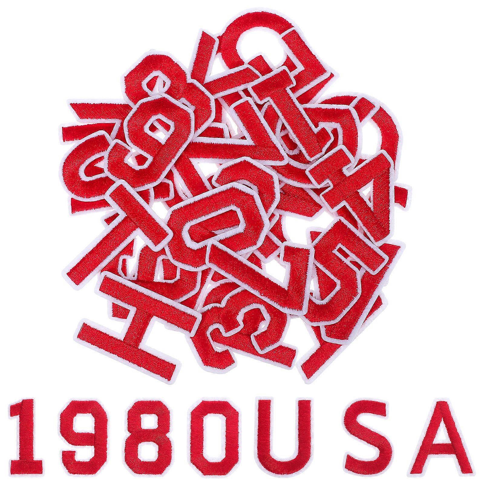 72pcs Iron On Embroidered Letter & Number Patches for Clothing, Backpacks, Hats, Shoes, Jackets – DIY Stickers for Easy