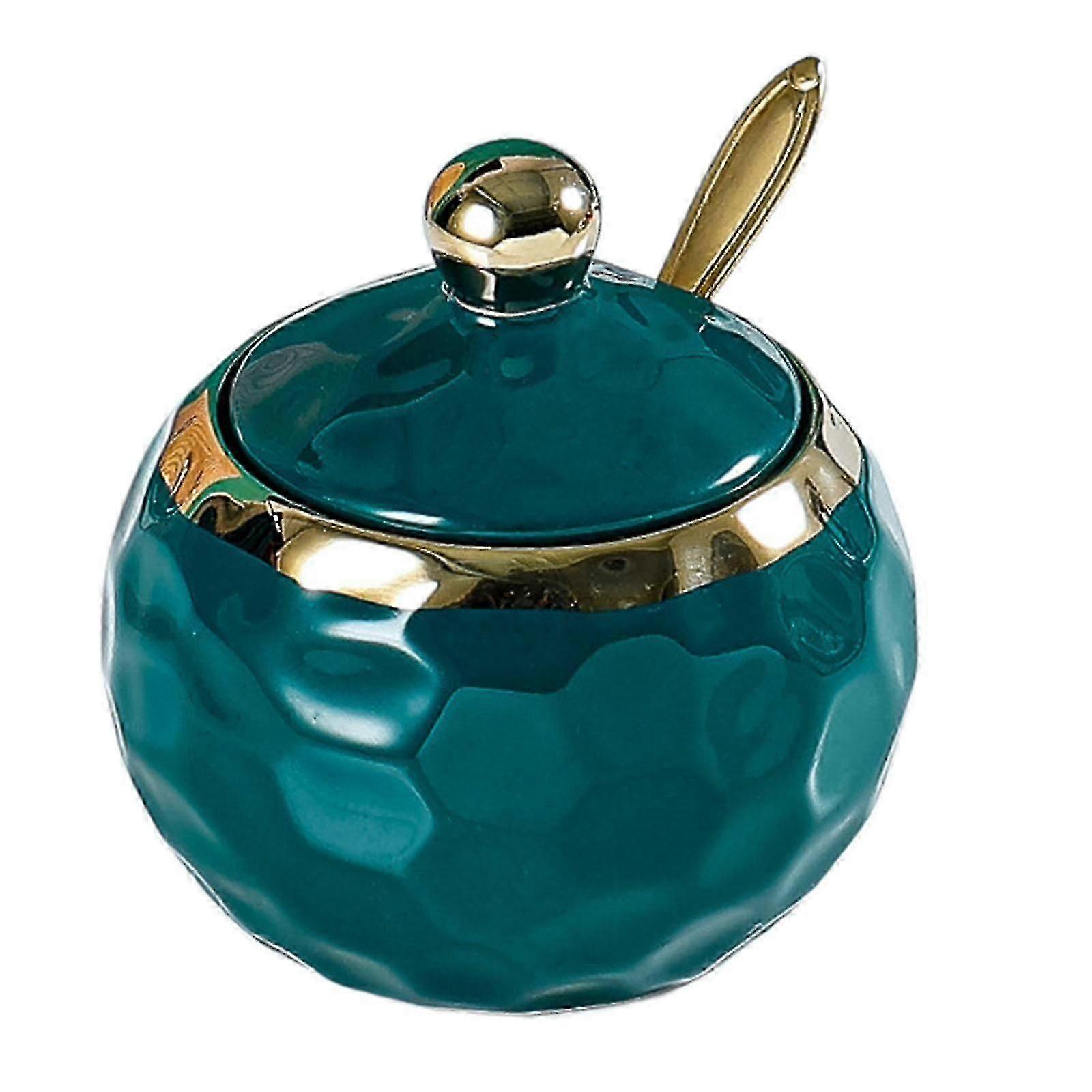 Porcelain Sugar Bowl Ceramic Condiment Pot about 300ml Modern Seasoning Sugar Container Seasoning Jar Salt Container for Home
