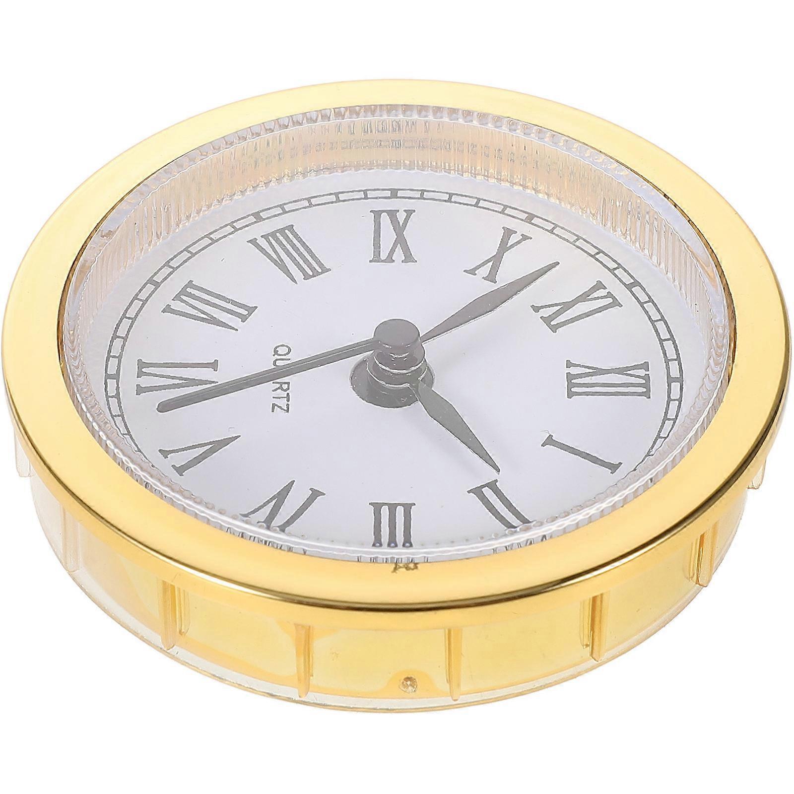 Miniature Wall Clock Model Round Clock Insert Plastic Material 1Pcs