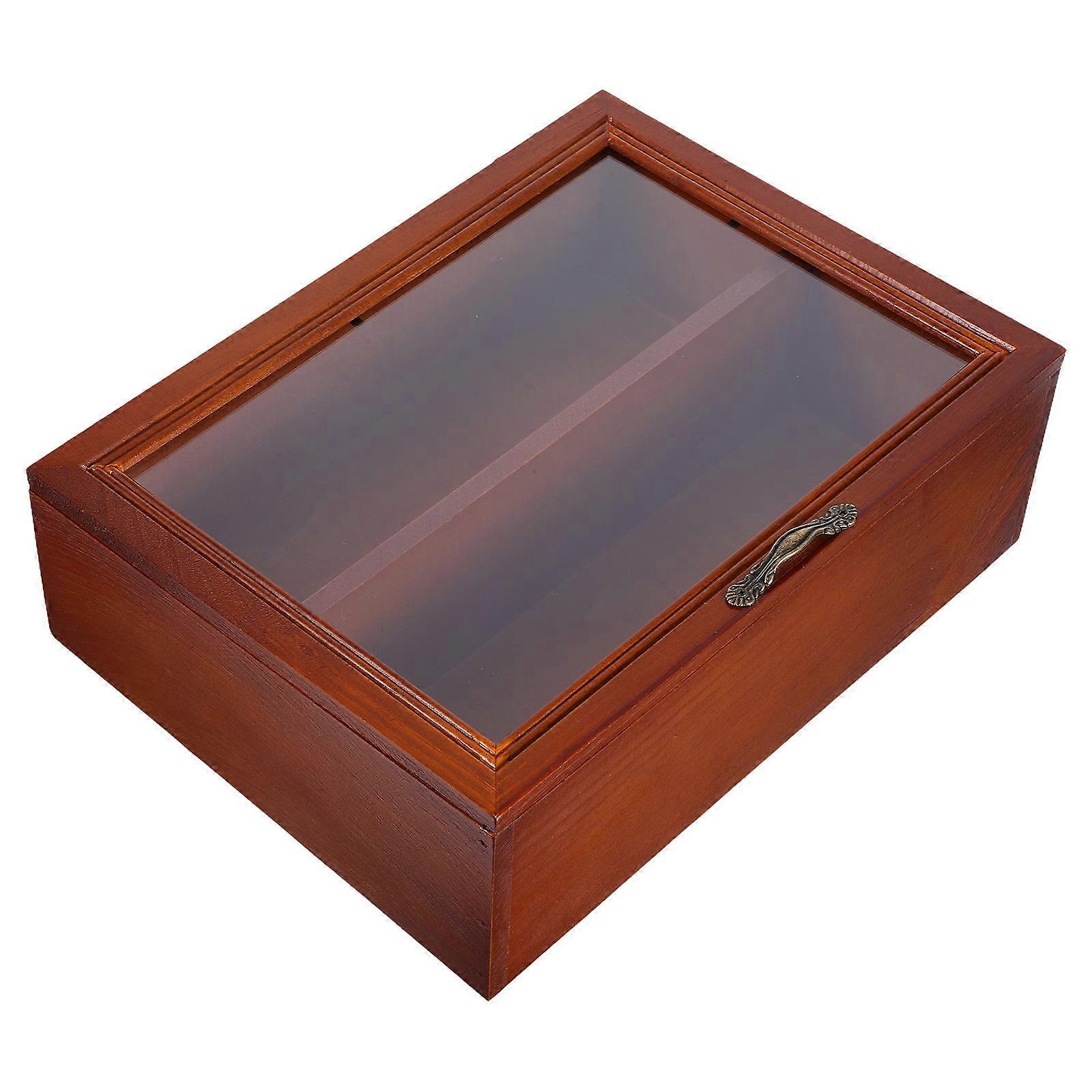 Retro Display Cabinet for Collectibles, Handicrafts, Jewelry & Makeup – Stylish Storage Shelf with Door for Home Decor & Organization