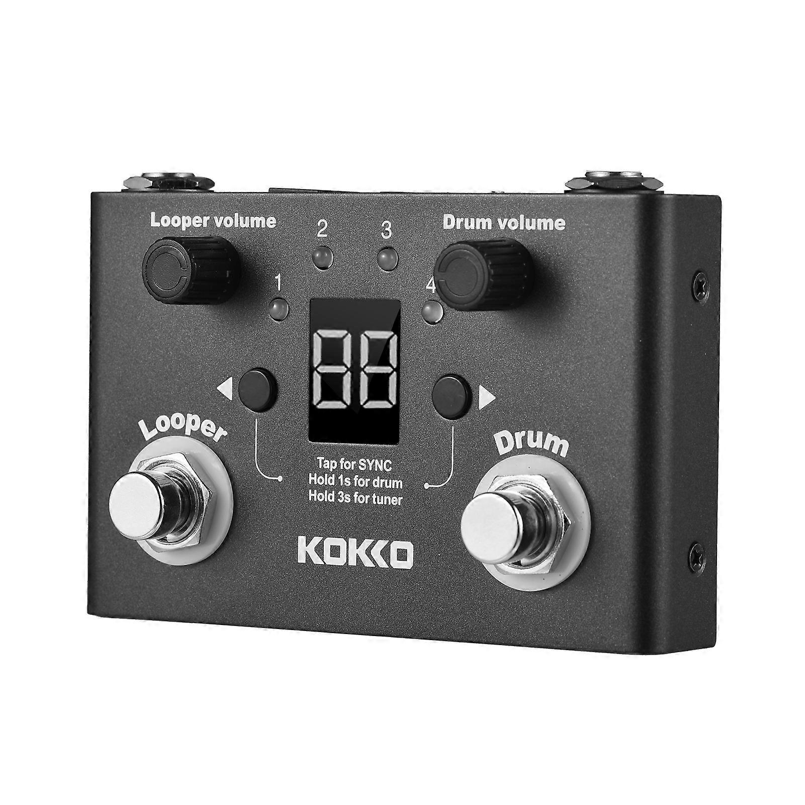 Multifunctional Drum Looper Effect Pedal Tuner BT Page Turner Phrase Loop Recording Drum Machine Effect Compact Pedal Portable Musical Instrument Eff