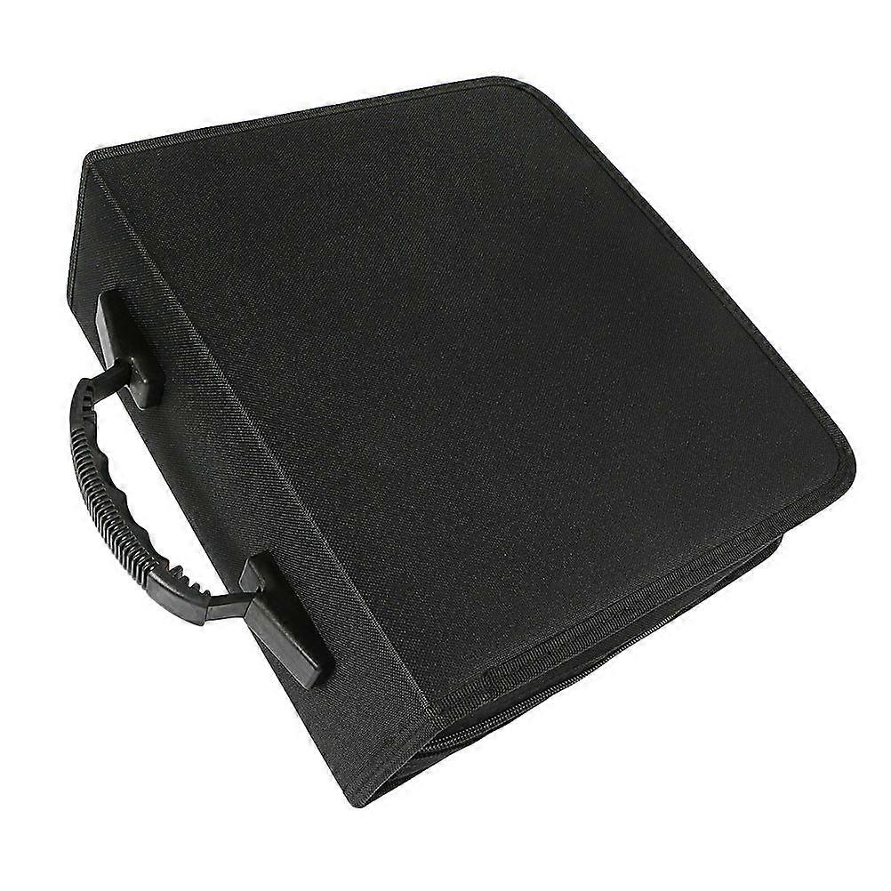 Dvd Storage Organizer Cases For Compact Discs Pu Leather Material Black Color 1Set