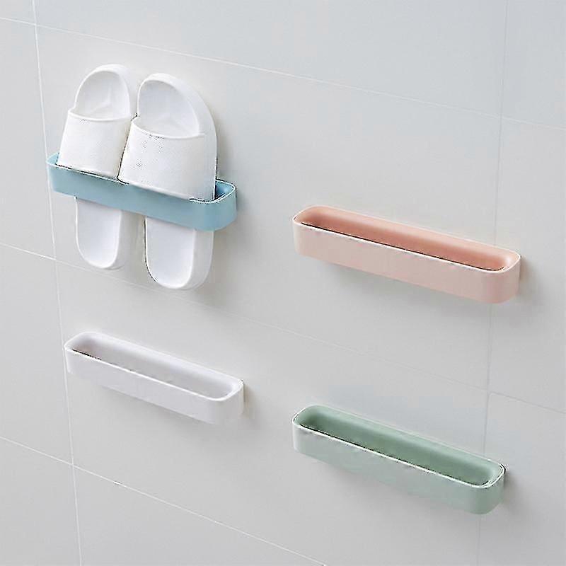4-piece plastic wall-mounted shoe rack (with tape)