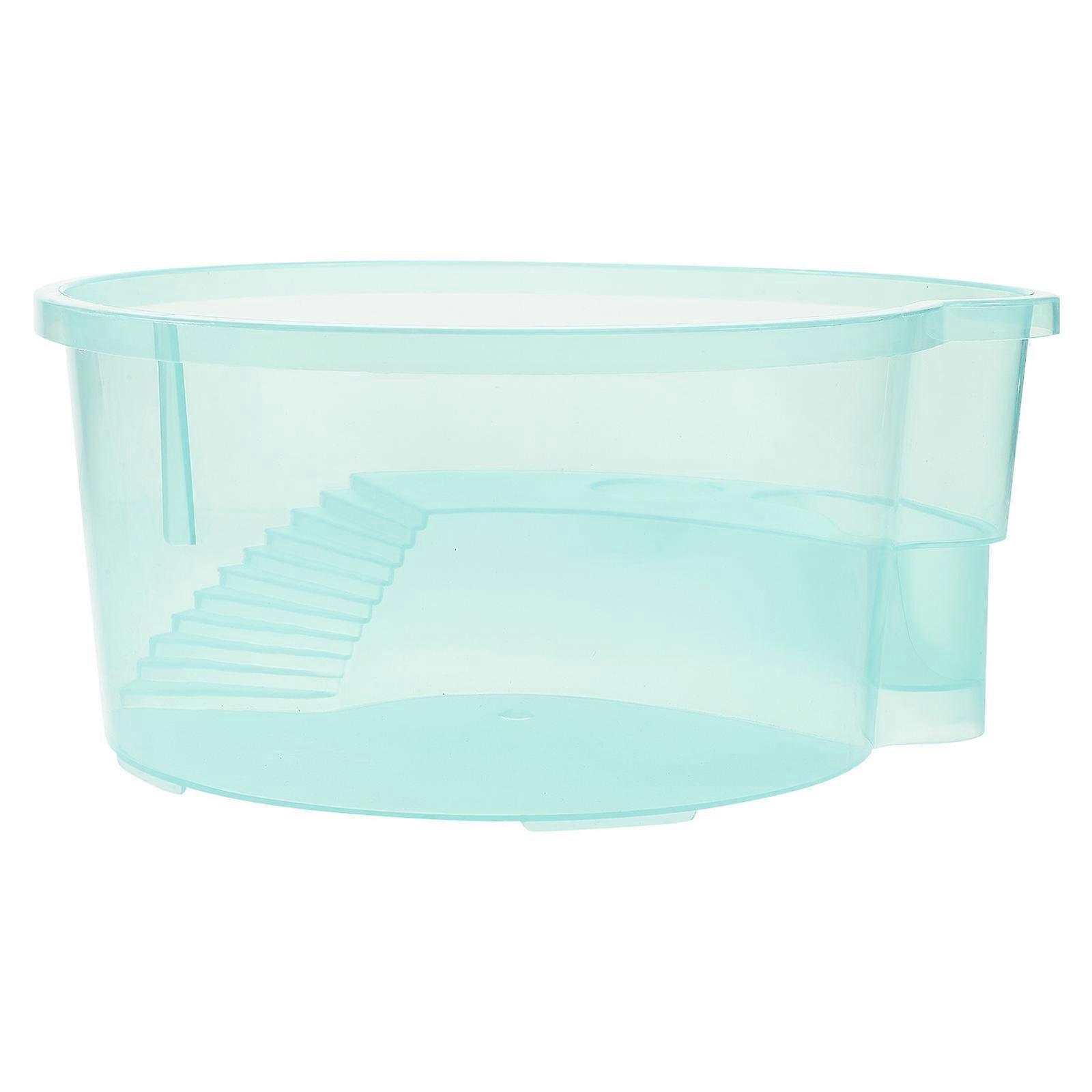Green Plastic Turtle Tank for Tortoise Use Creates Perfect Living Environment Small Container