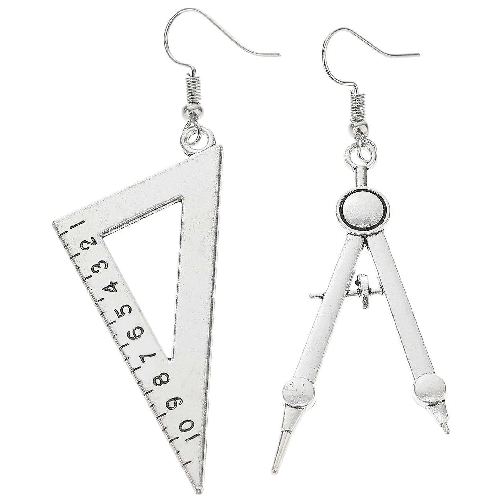 Scheren Ohrringe Silber Triangle Earring Women Birthday present Creative Design 8x25cm Stylish 1Pair