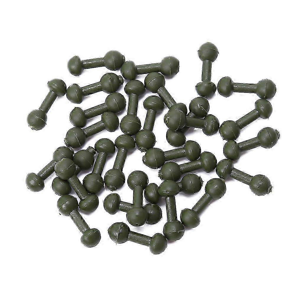 20-Piece Set of Chod Beads Fishing Accessories - Terminal Tackle for Carp Fishing in Green Color
