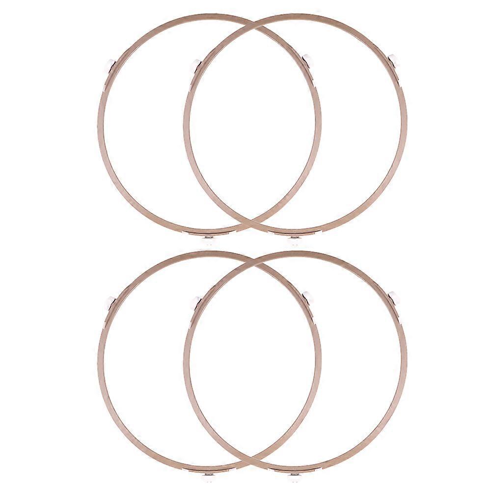 Microwave Circle Rotating Plastic Food Rotation Maintenance 17.8X17.8X1.4CM Glass Plate Support 4Pcs