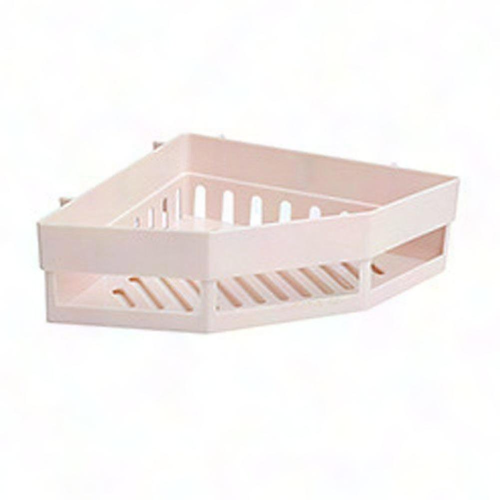Beige Bathroom Corner Shelf for Soap and Accessories Storage