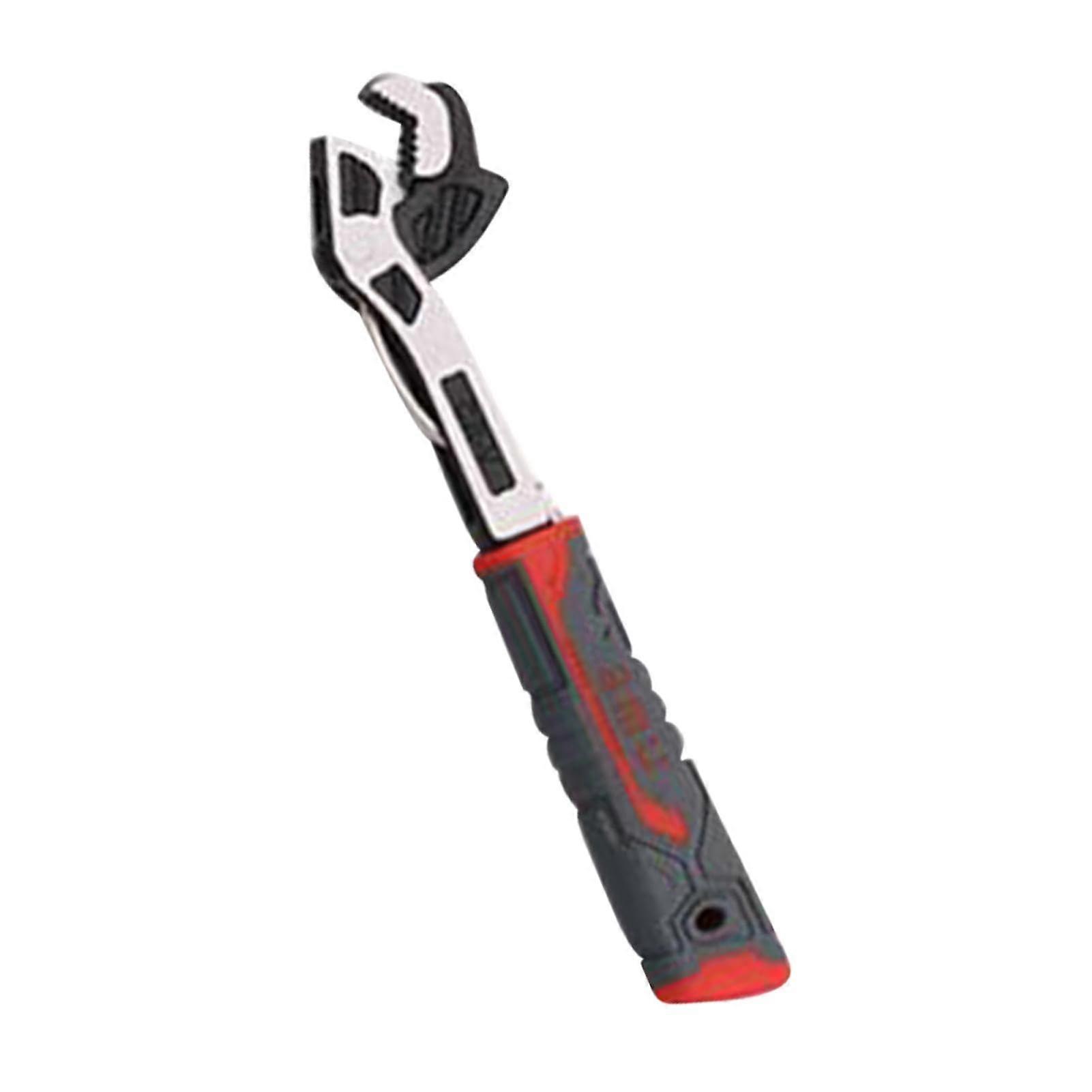 Adjustable wrench with quick adjustment, pipe wrench with soft grip, multipurpose plumber's wrench