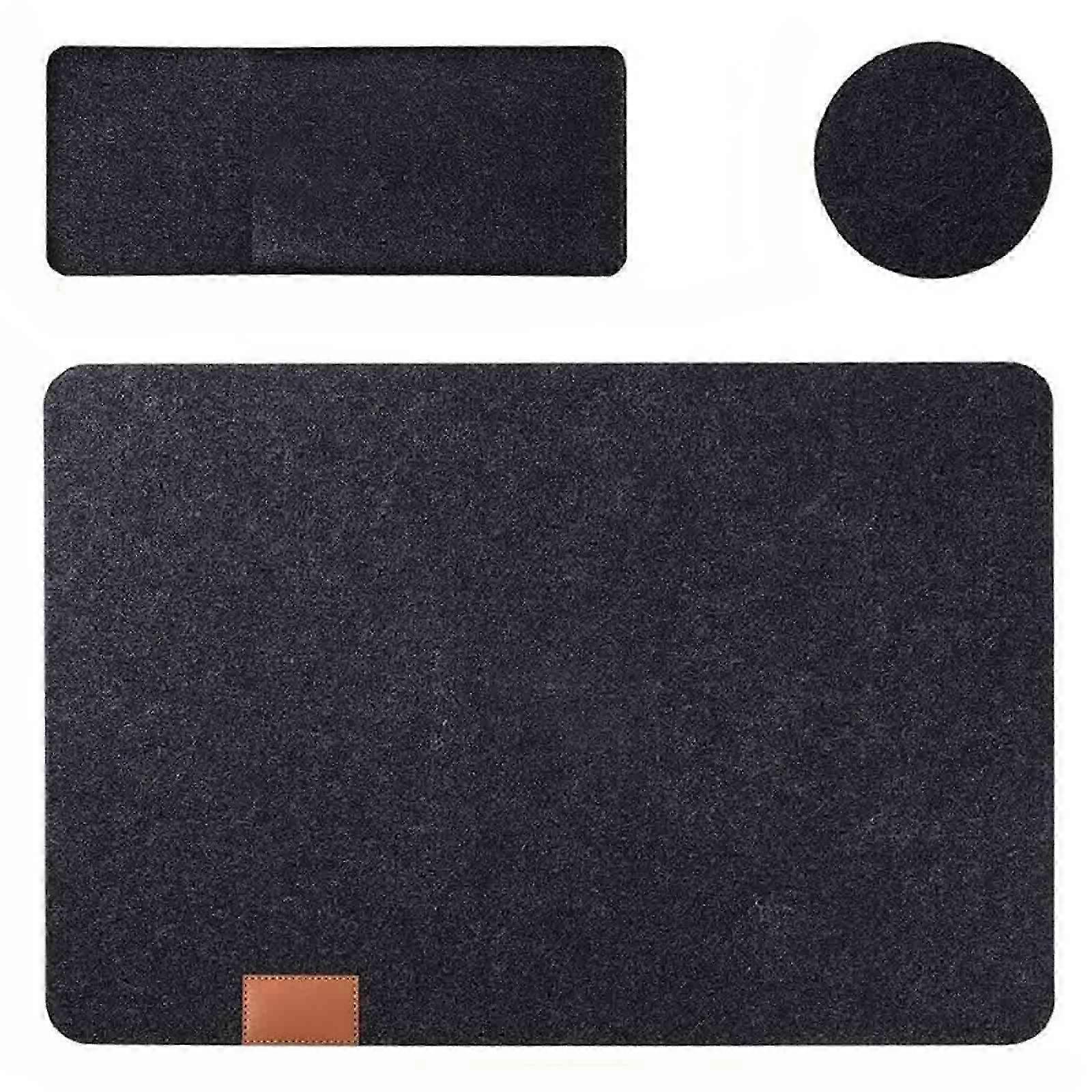 Lot de 18, sets de table lavables : 6 sets de table, 6 sous-verres en verre, 6 poches à couverts, sets de table carrés anthracite, sous-verres en assiette, Fe SZRH A-B