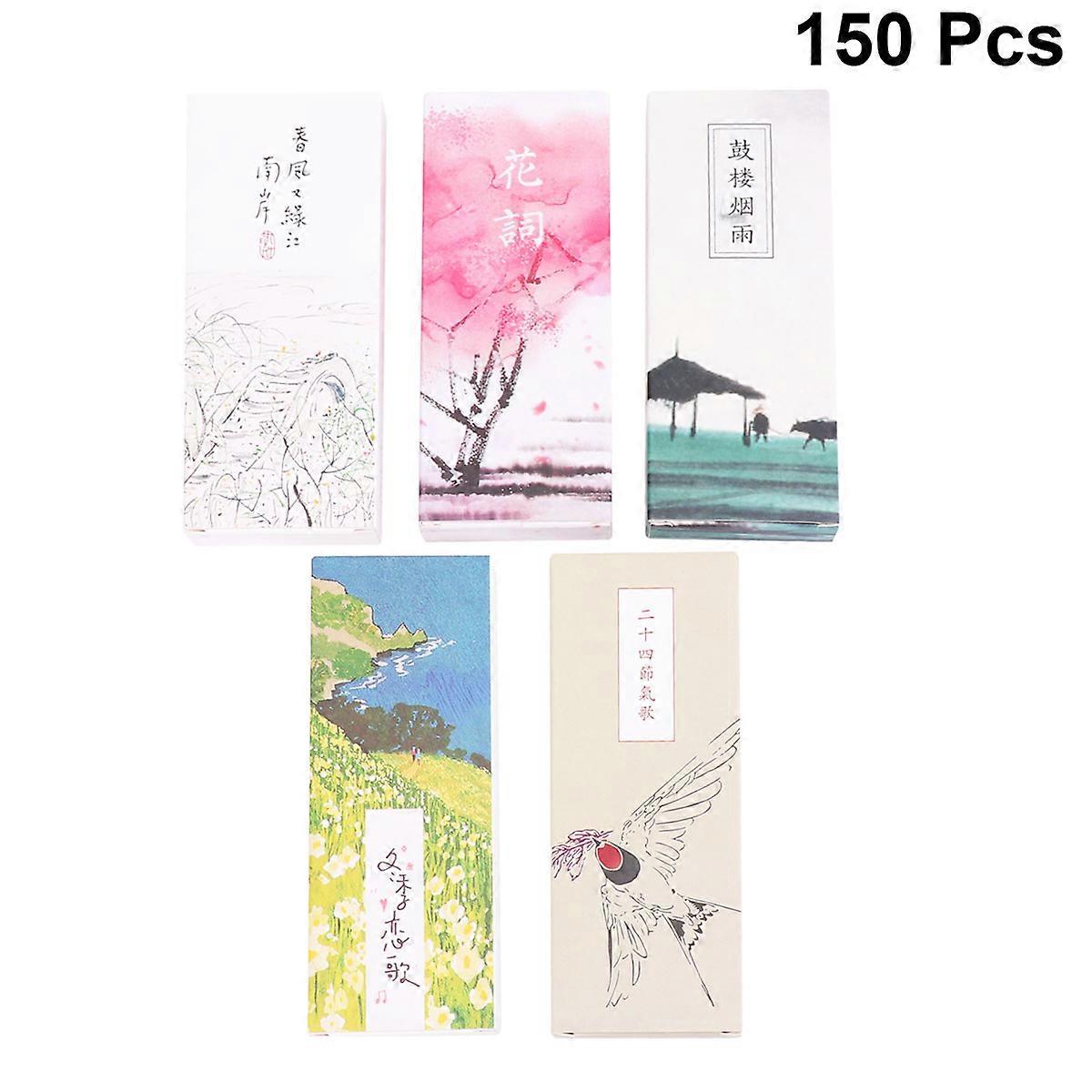 Unique Bookmarks Chinese Style Paper Bookmarks Reading Reminder 14.2x5cm 30Pcs