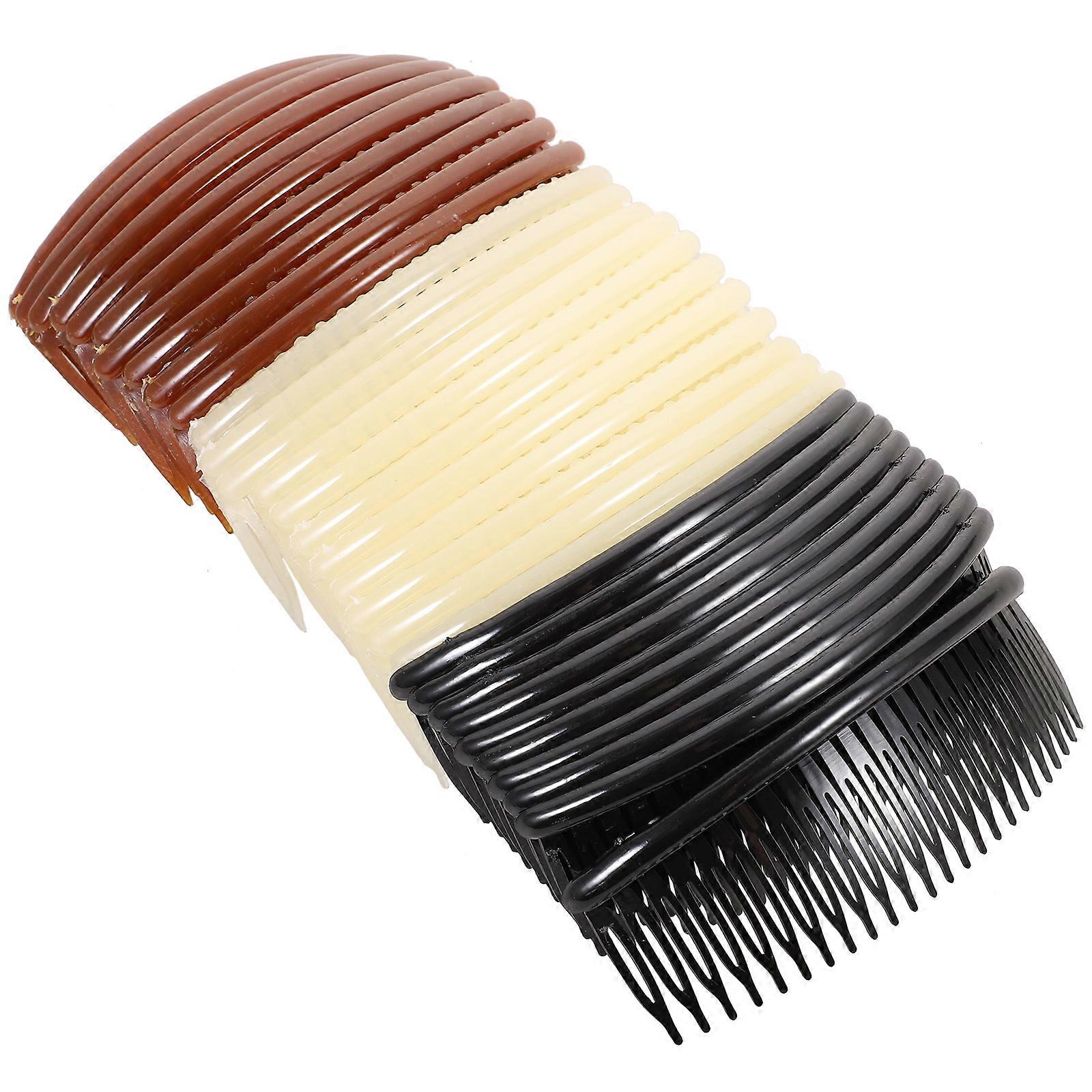 Side Combs for Hair Styling with Simple Design and Assorted Colors for Decorative Use Plastic