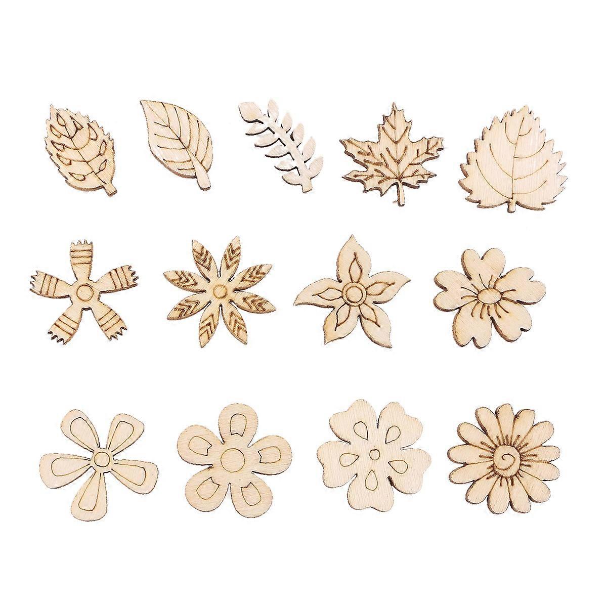 Craft Wood Shapes Diy Doodle Educational Toy Wooden Material Scrapbook Embellishments Decoupage Sign Making 50Pack