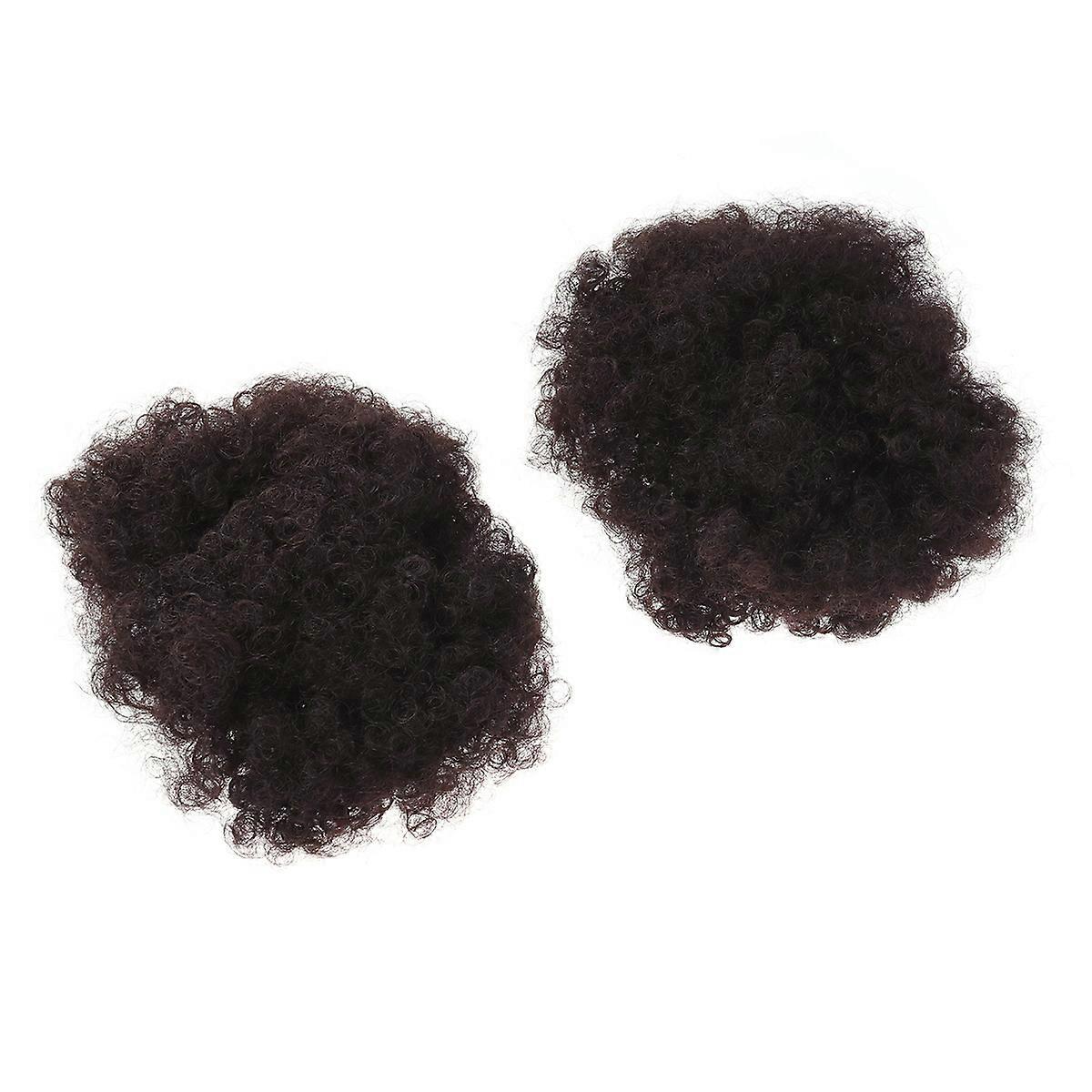 African Afro Wrap Ponytail Extension for Decoration in Brown Color Synthetic Size Fits Most Adjustable