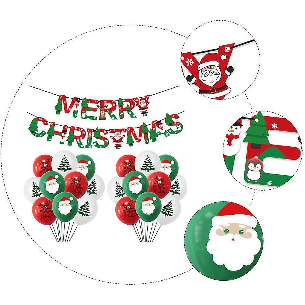Festival Banner Set Christmas Balloons Decoration Party Favors 30X30CM Assorted Color 1Set
