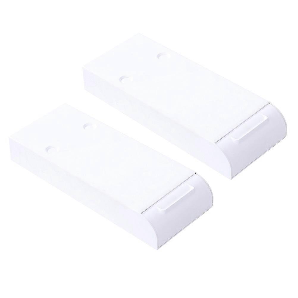 Hidden Desktop Organizer Stationery Storage Box Home School Use Rectangular Shape 22.3x9x3.5cm 2Set