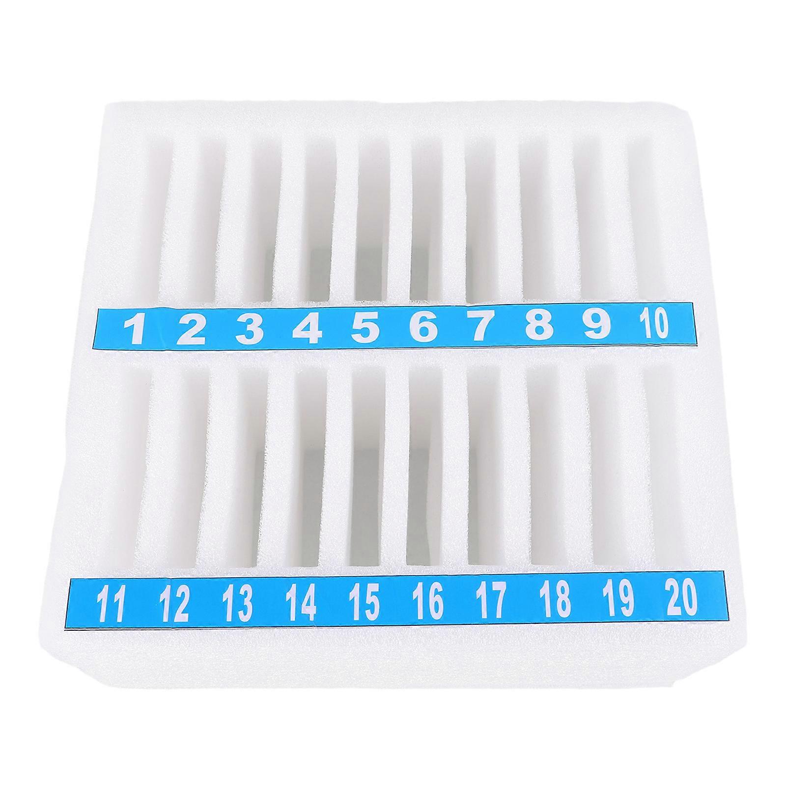Office Organizer Box Soft Foam Phone Holder 20 Grids Cell Phone Storage White Spacesaving Design Meeting Room 1Pcs