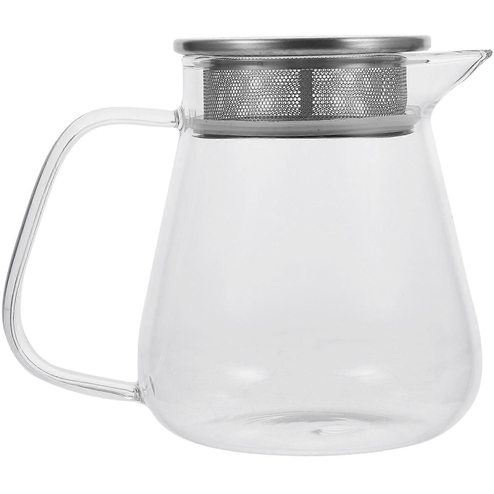 Glass Teapot with Infuser, Borosilicate Kettle for Loose Leaf Tea, Transparent Design for Kung Fu and Herbal Tea Brewing