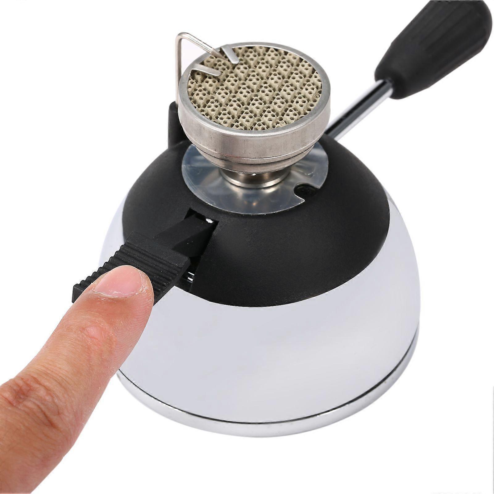 Mini Camping Stove Butane Gas Burner with Refill Rack and Furnace Stand for Tabletop Siphons Windproof Portable Cooking Stove Coffee Maker