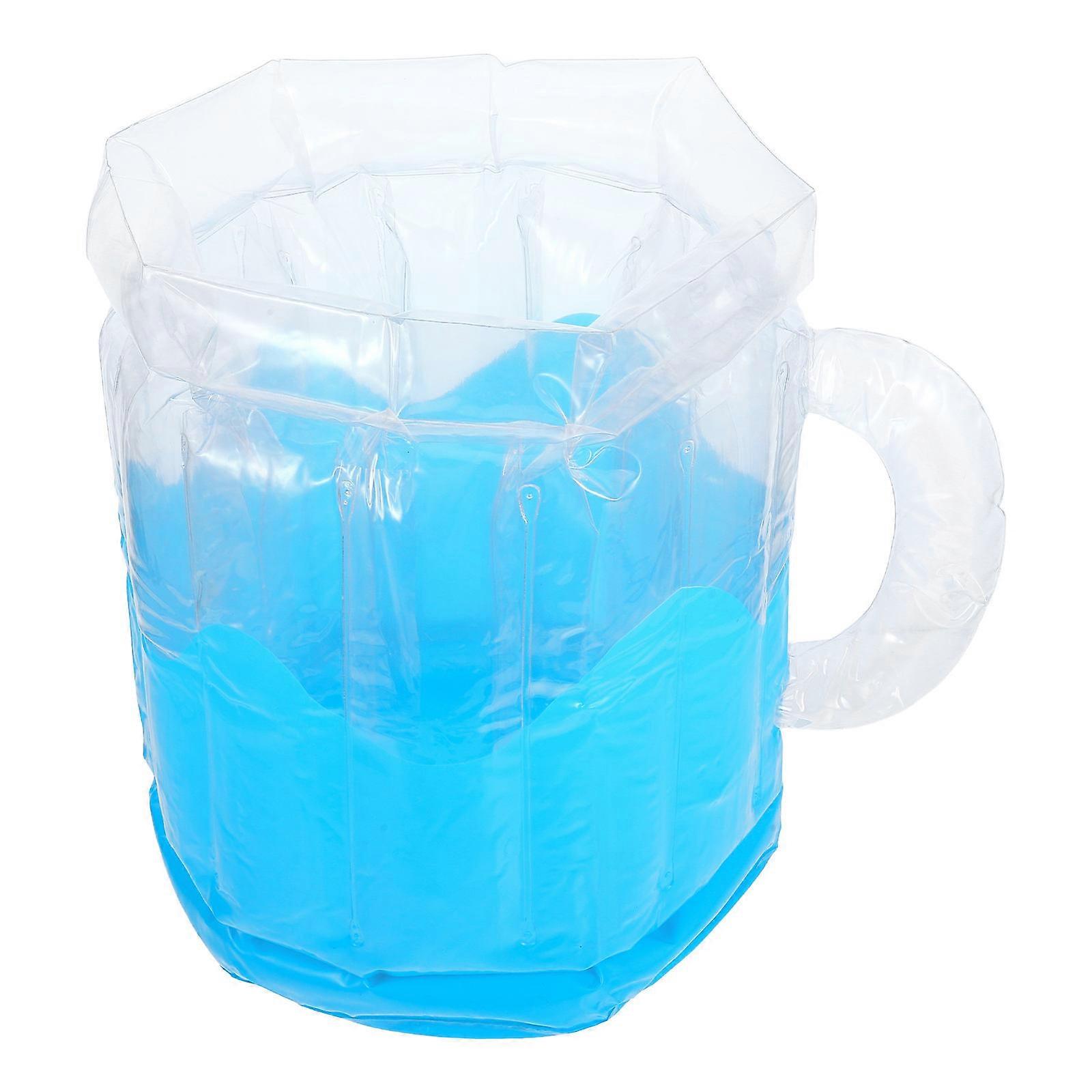 Blue Large Inflatable Beer Cooler with PVC Material for Party Use and Outdoor Adventures 24 x 15 x 13 inches