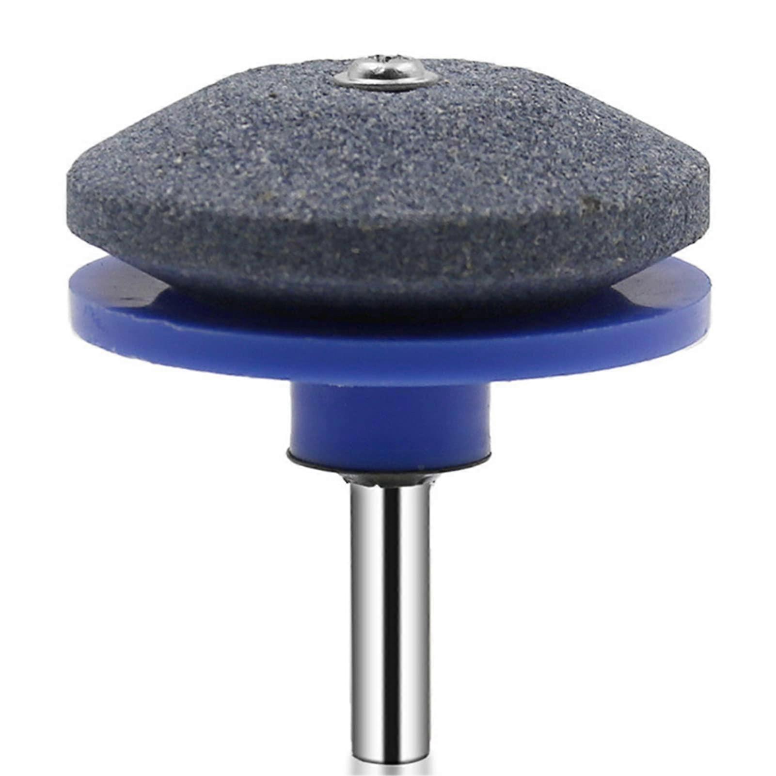 Lawnmower Knife Sharpener Universal Sharpener Grinding Disc Stone for Drill Hand Drill 1/4 Inch Shaft Blue
