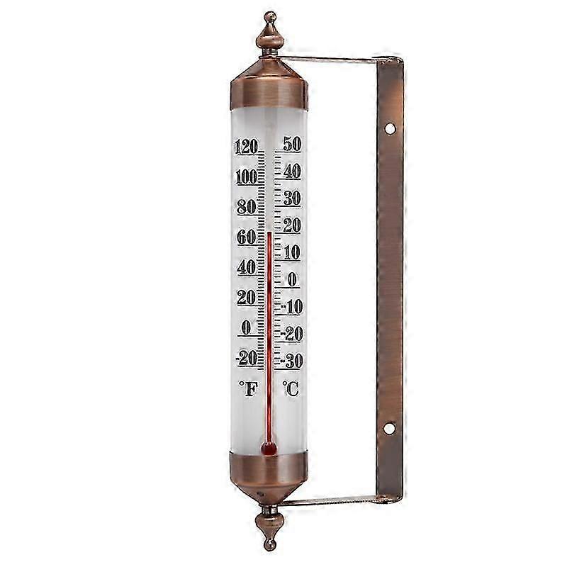 10 polegadas novo premium aço interior / exterior termômetro decorativo sem fio